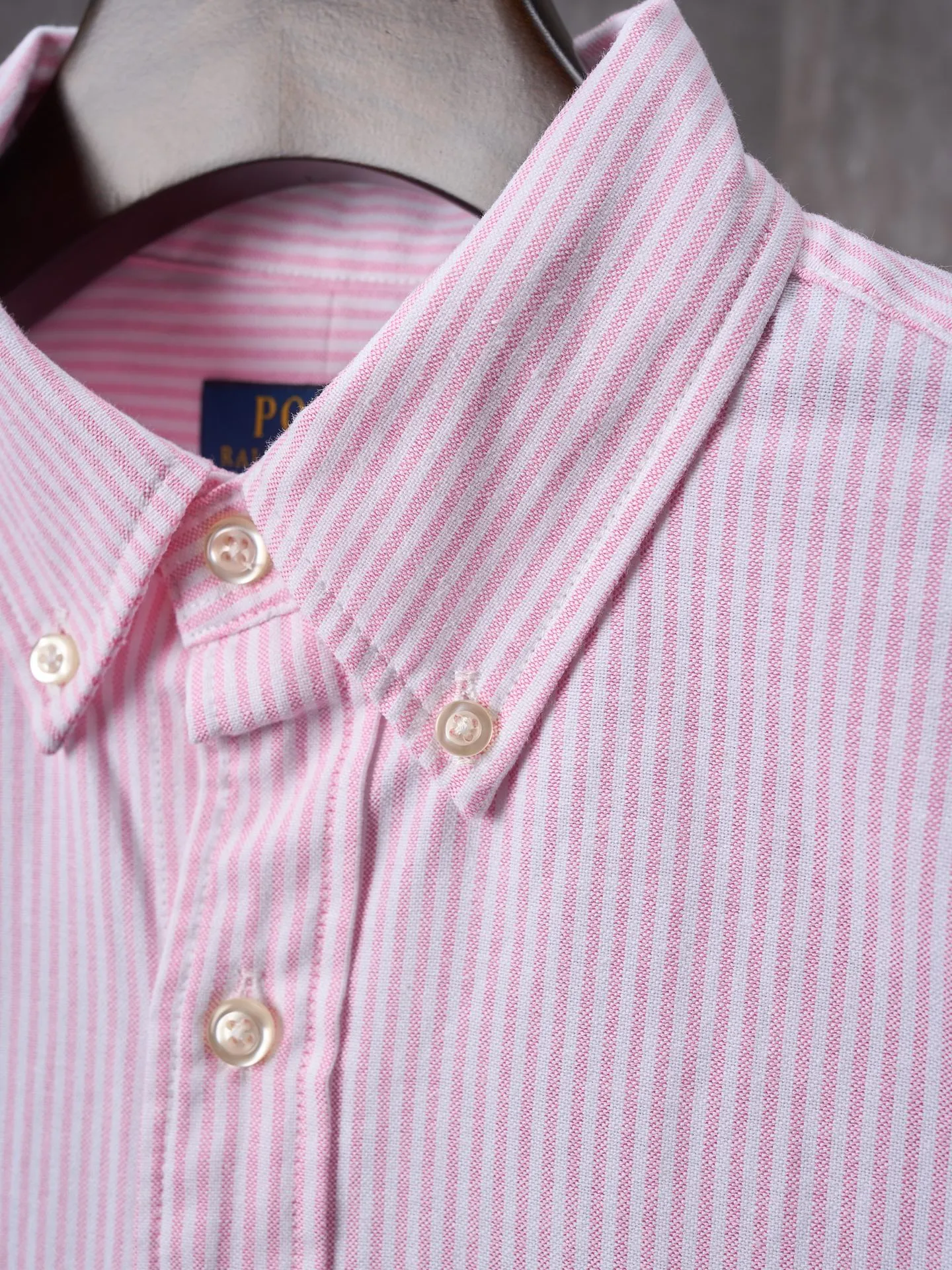 P340 Actual hanging auction】Ralph Lauren/Ralph Lauren couples must-have vertical striped pony embroidered cotton long-sleeved shirt [Ready stock] XS S M L XL